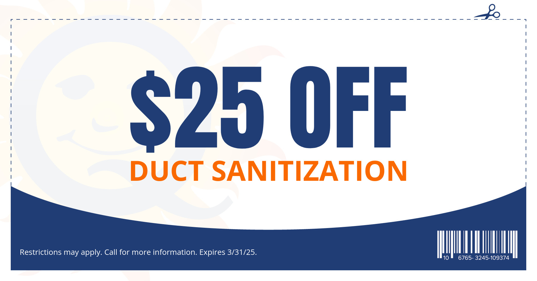 $25 off duct sanitization.